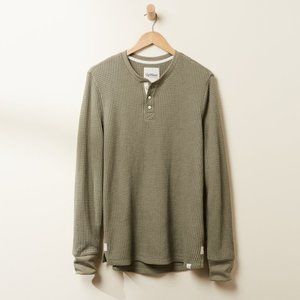 UpWest Cozy Up Waffle Henley Tee (M) - New w/o Tag